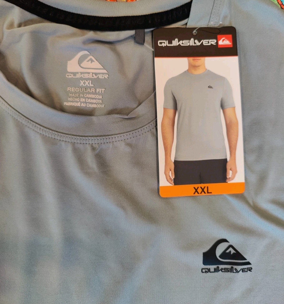 Quicksilver Quick Dry Gray Tee T-Shirt gallery
