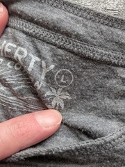Faherty Cloud Cotton Shirt Mens Large Gray Raglan Long Sleeve Henley Tagless