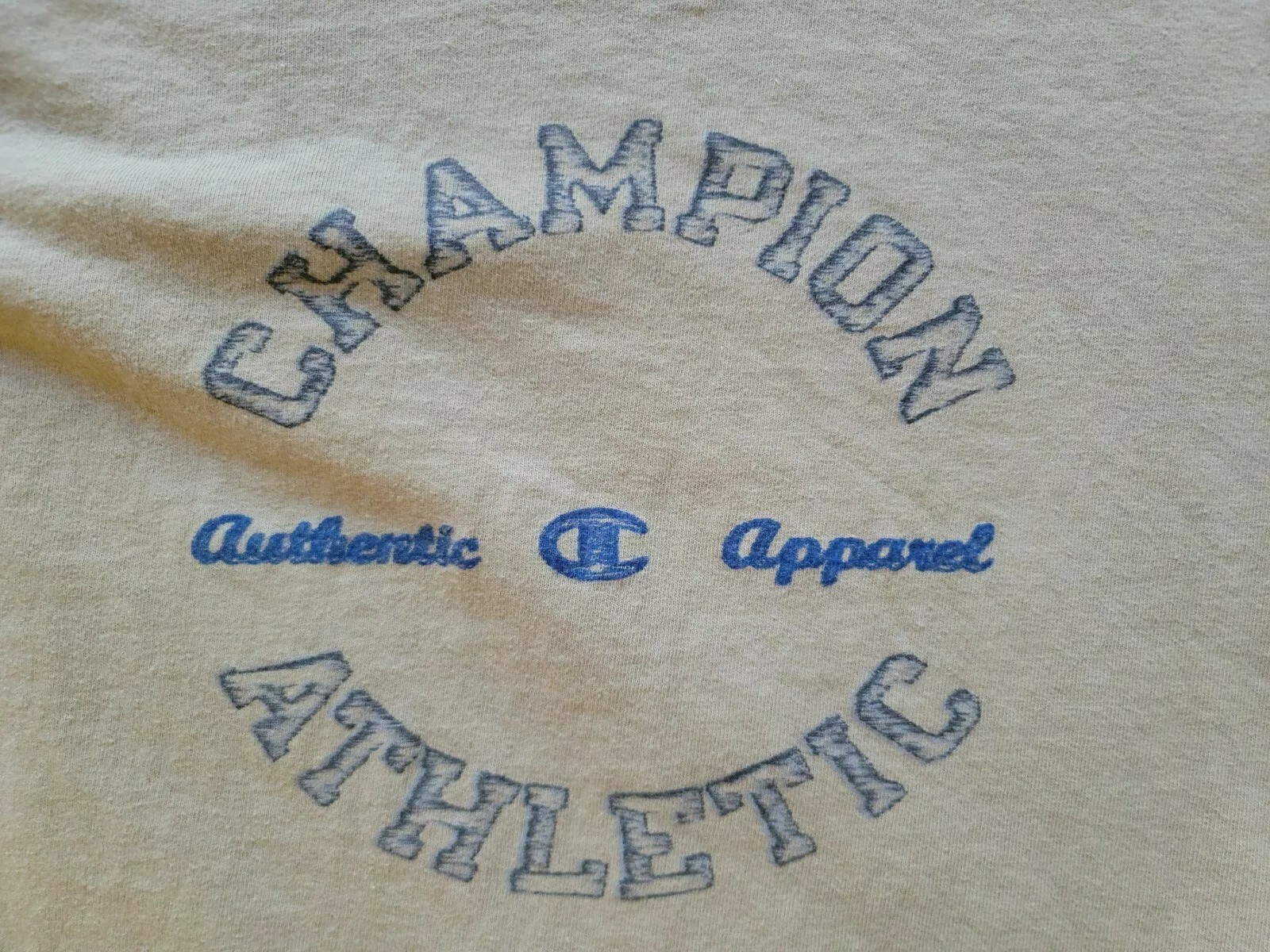 Champion authentic athletic apparel sz 2XL XXL T-Shirt Spellout Logo brown gallery