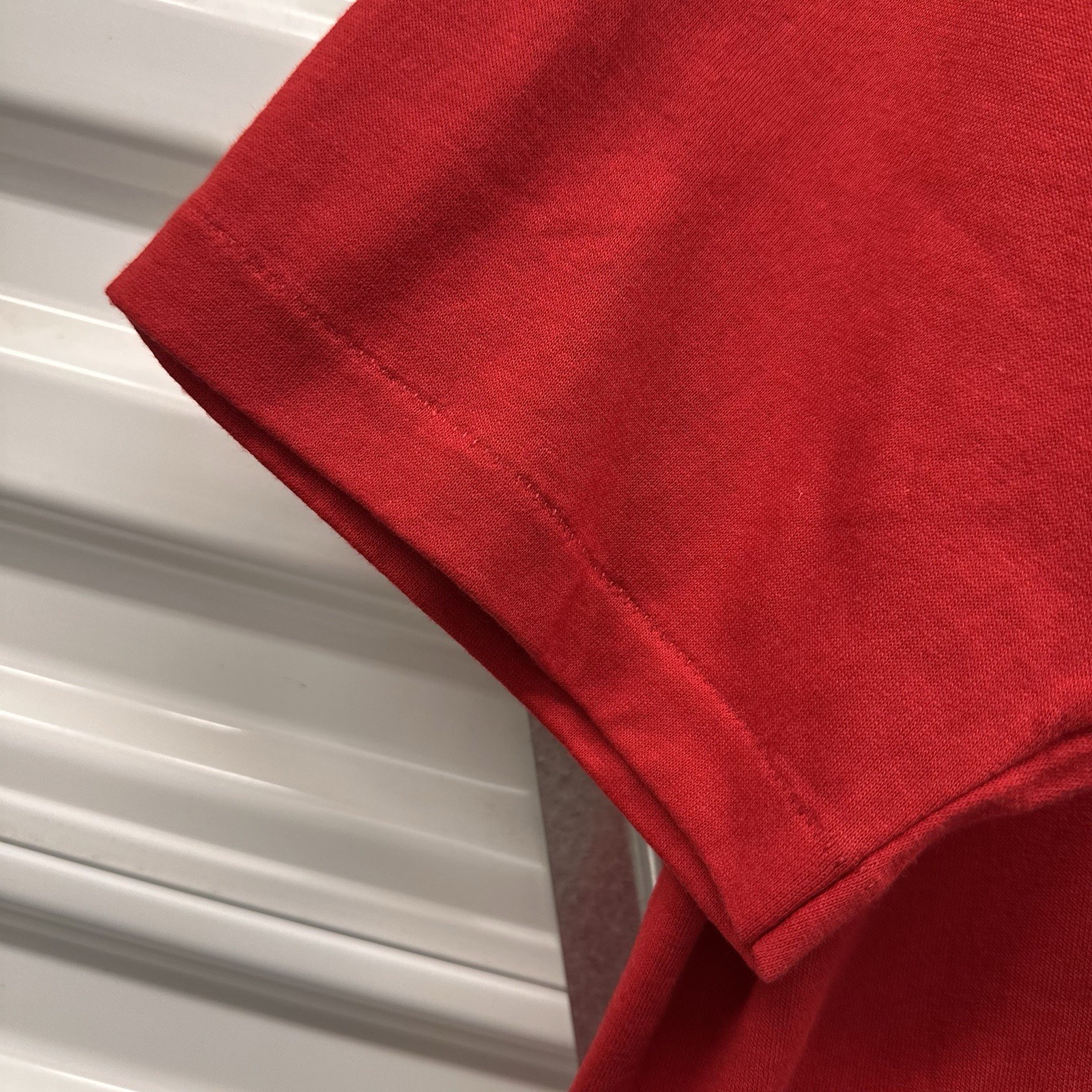Vintage Jerzees Blank Red T Shirt 80s 90s Nos 50/50 Blend Solid USA Made Gym gallery