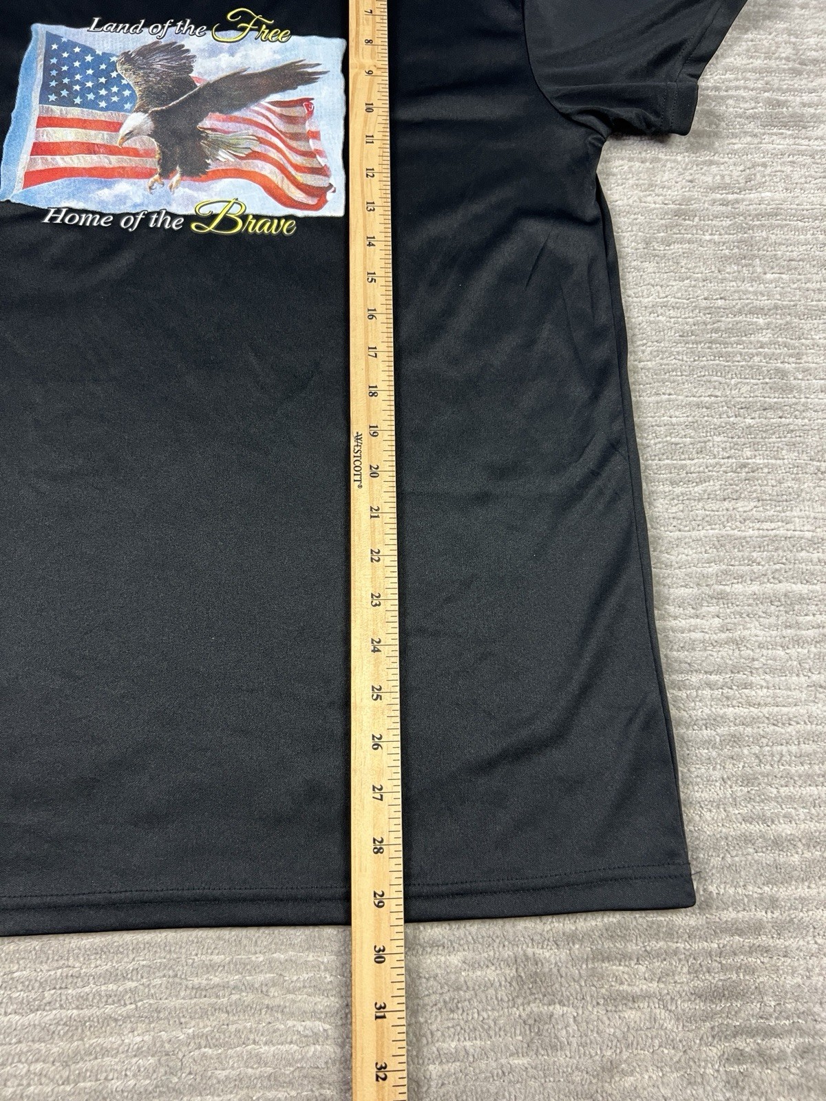 Land of the Free Home of the Brave Shirt Mens Large Black Graphic Short Sleeve gallery
