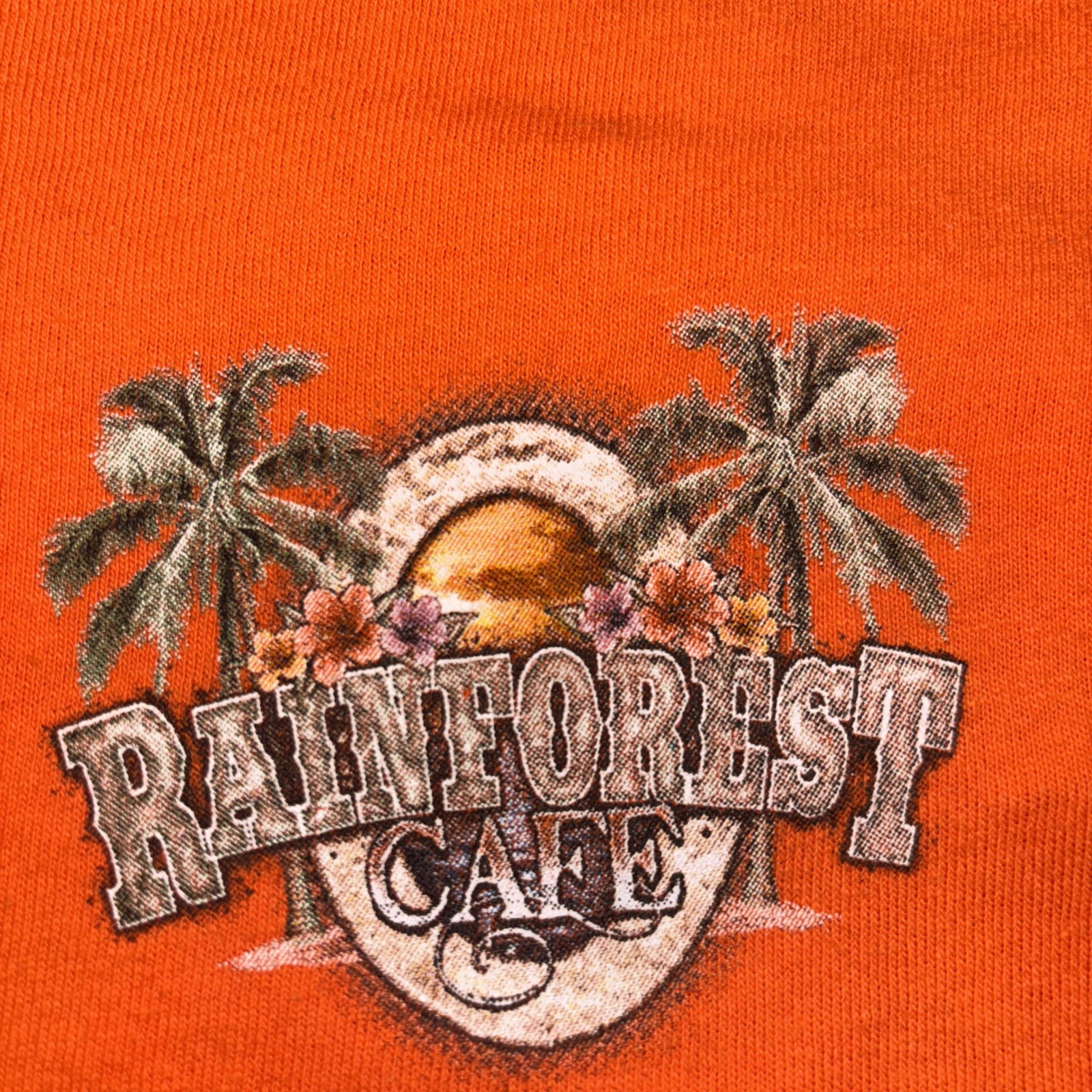 Rainforest Cafe Shirt Mens Large Orange Nashville Souvenir Graphic Tee gallery