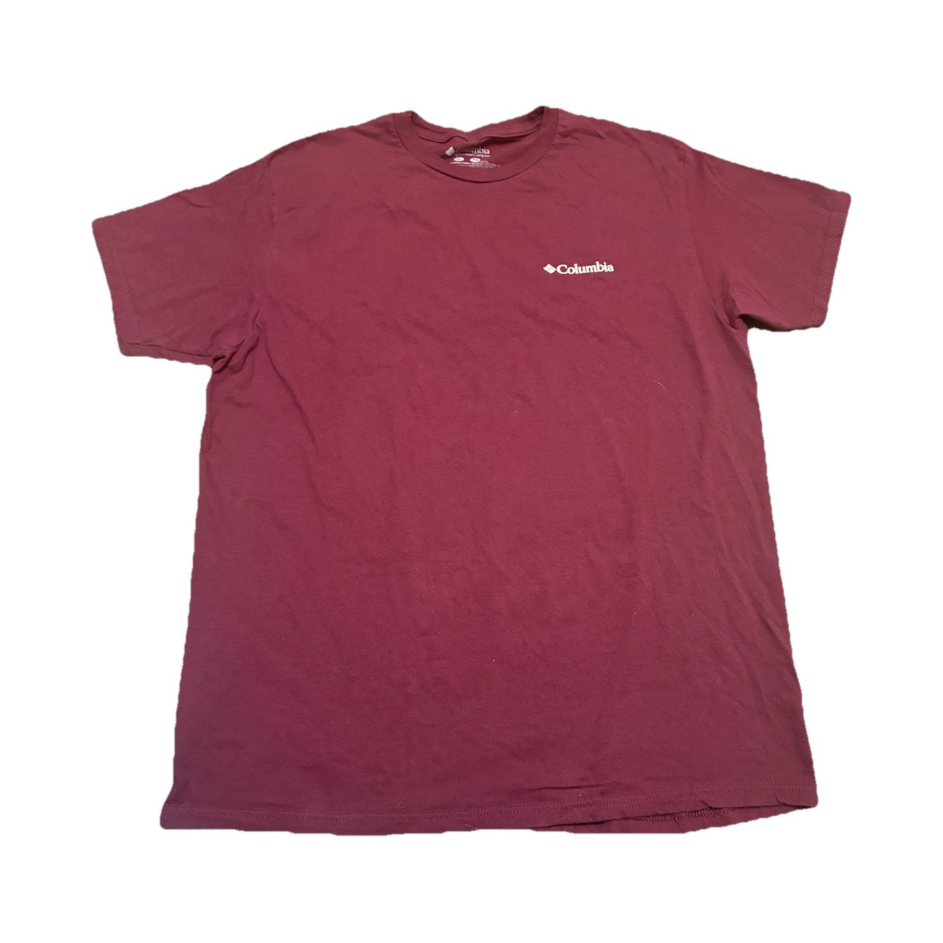 Columbia Maroon Cotton Graphic Outdoor Logo T-Shirt Men's XL All Seasons gallery