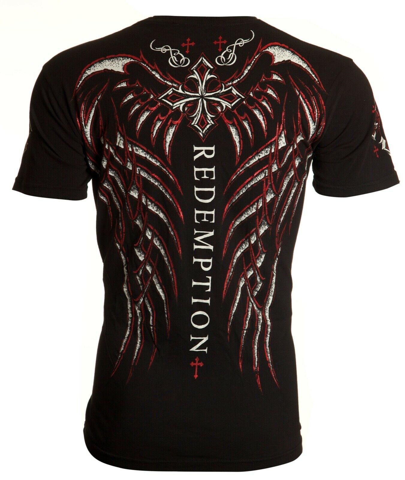 ARCHAIC by AFFLICTION Mens T-shirt Spine Wings Black Regular Fit S-2XL gallery