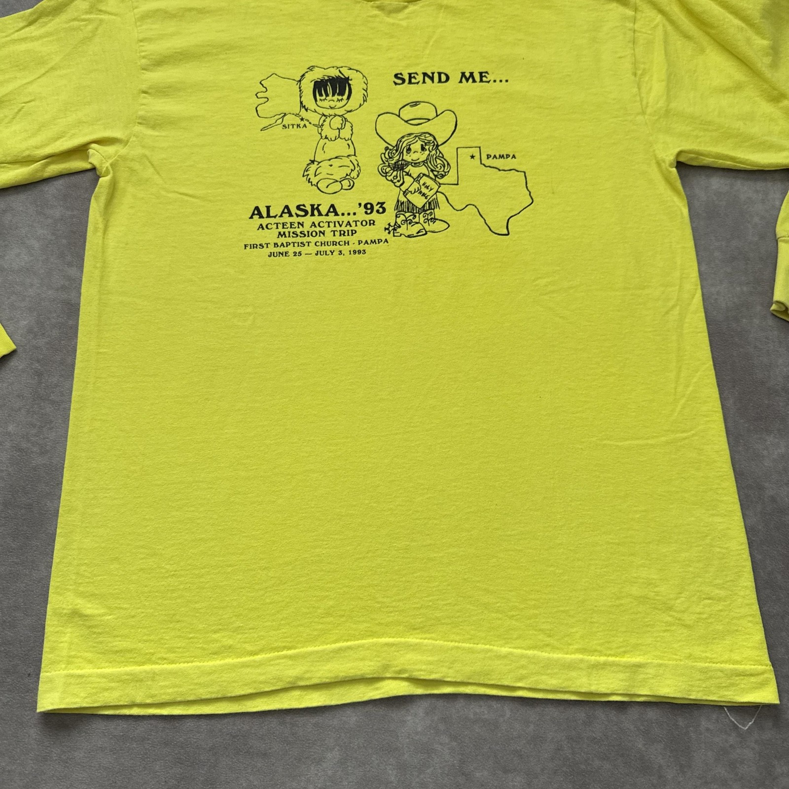 Vintage Alaska Jesus Shirt Mens L Long Sleeve Christian Mission Trip 90s gallery