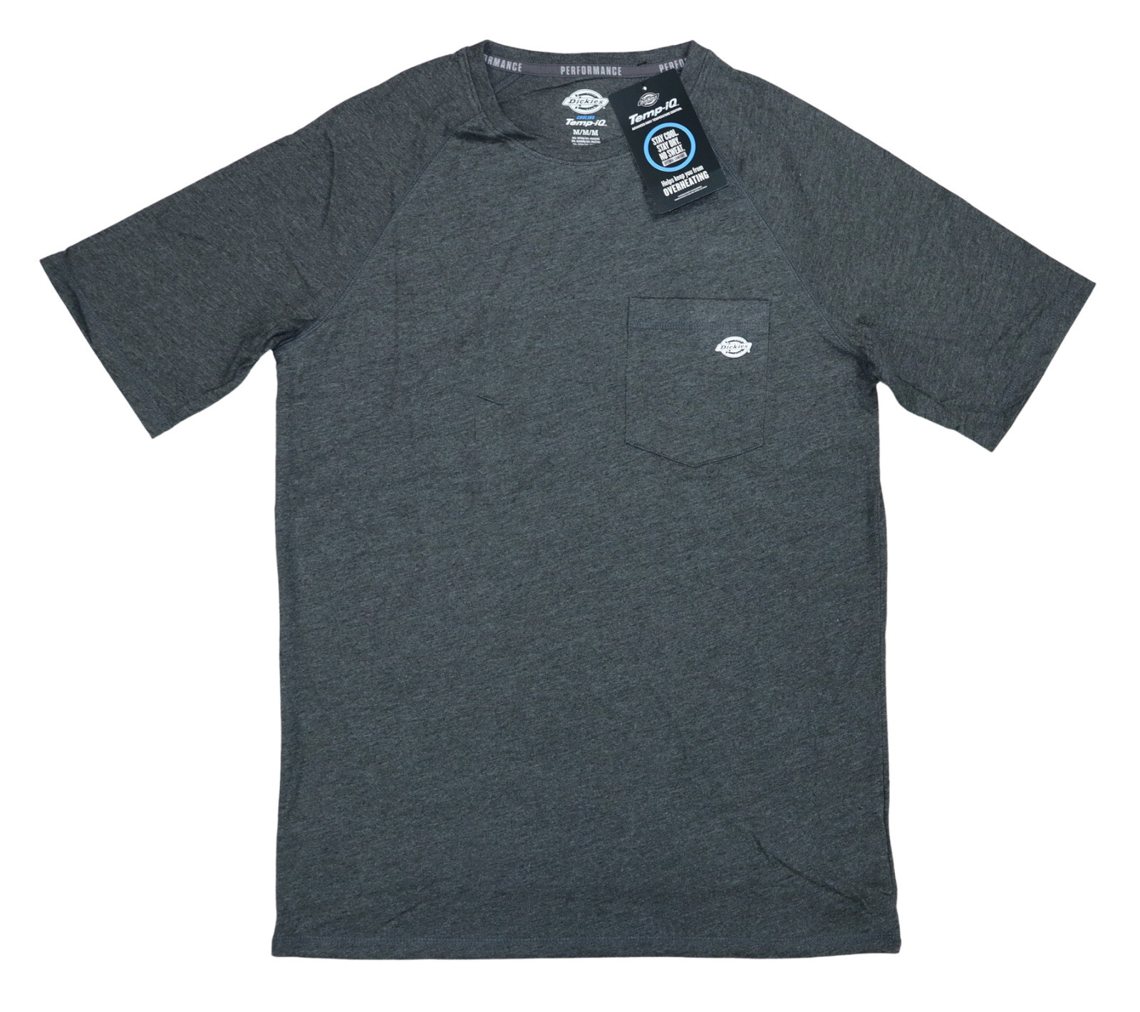 Dickies Short Sleeve Crew Neck Chest Pocket Temp IQ Performance Mens T-Shirt NWT gallery