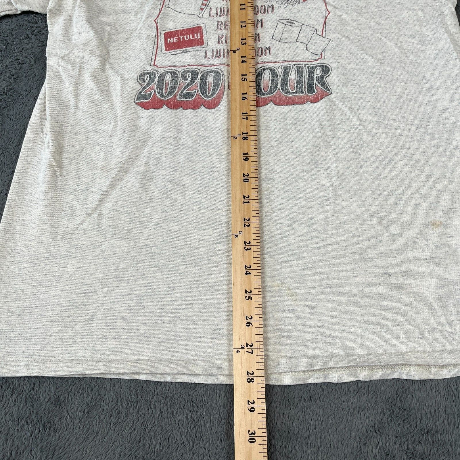 2020 Quarantine Tour T-Shirt Unisex Size Large Gray Covid Shirt Funny gallery