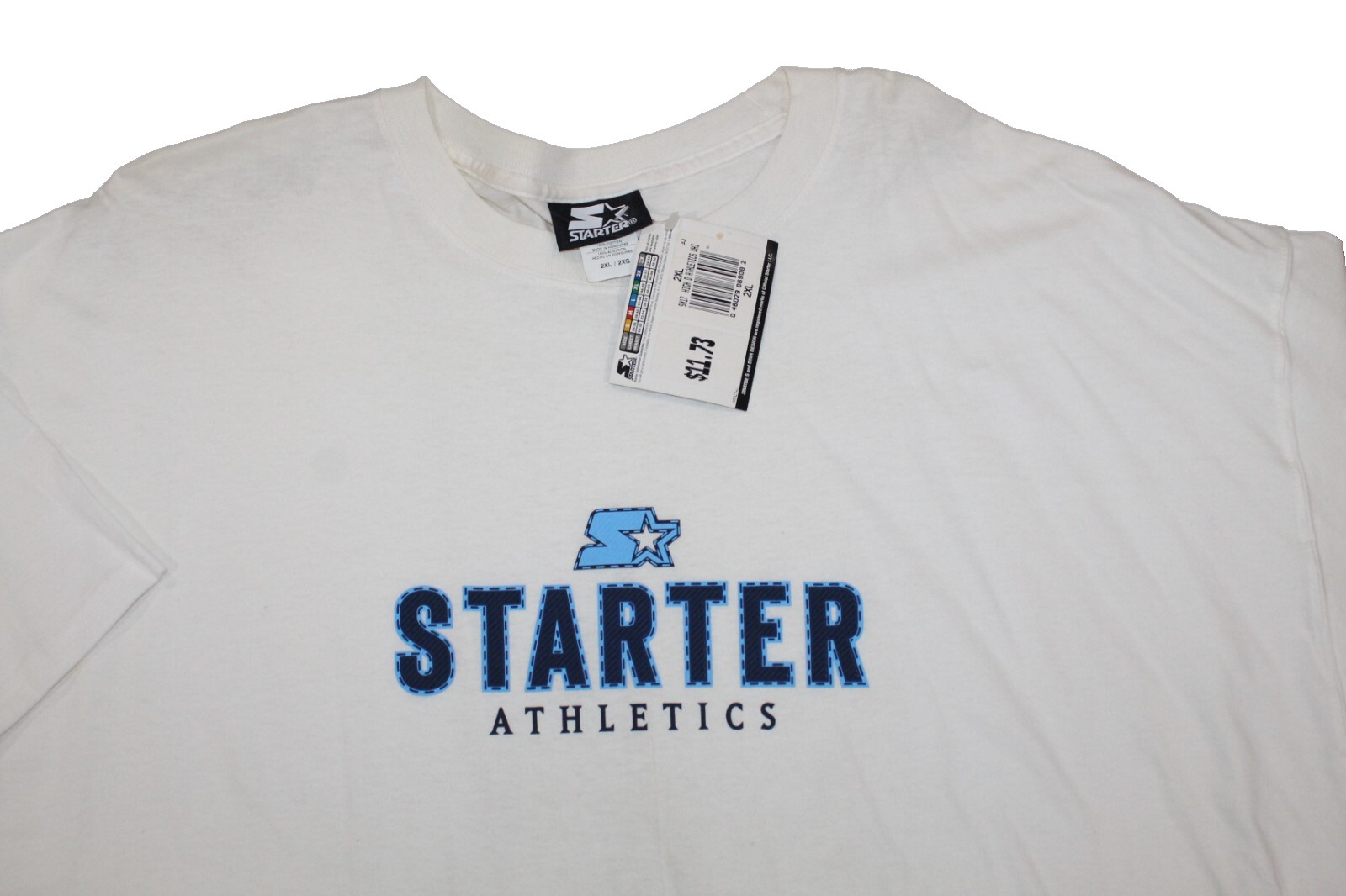Starter Men's T Shirt 2XL VINTAGE New With Tags NOS White Tee LOGO 90s Y2k NWT gallery