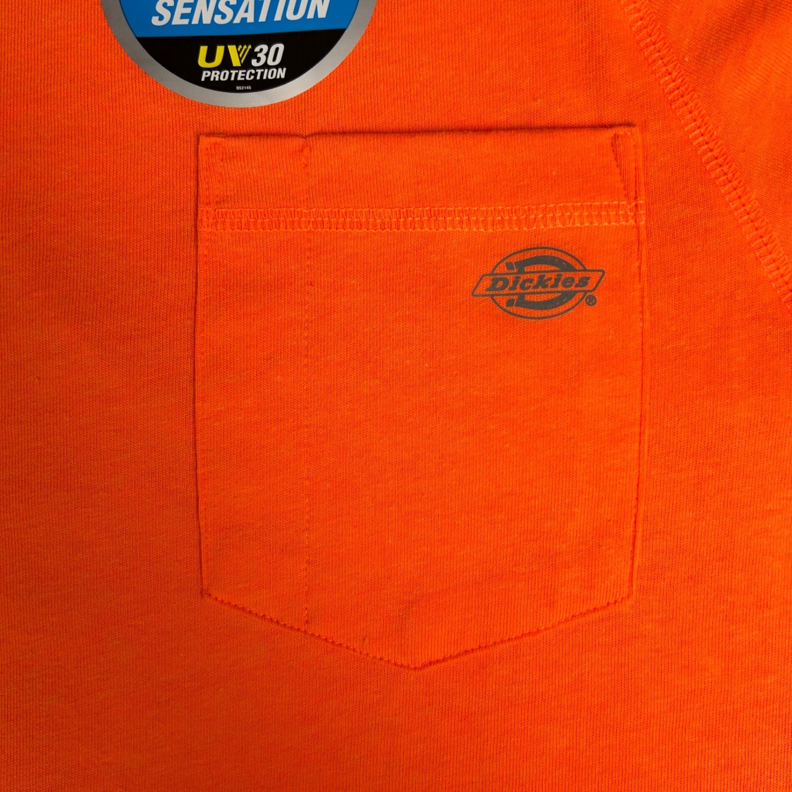 Dickies Performance Shirt Mens Medium Orange Temp-iQ Cooling Long Sleeve Pocket gallery