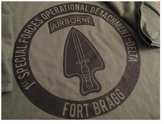 Delta Force Airborne (1st SFOD-D) Fort Bragg Silk-Screened T-Shirt XXL Army