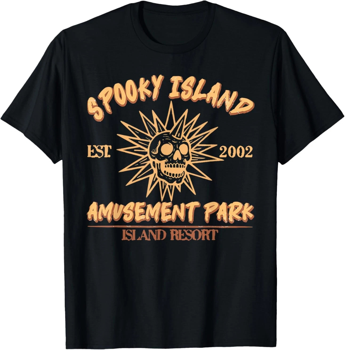 "Spooky Island" Est 2002 Amusement Park Skull Halloween Funny T-Shirt gallery