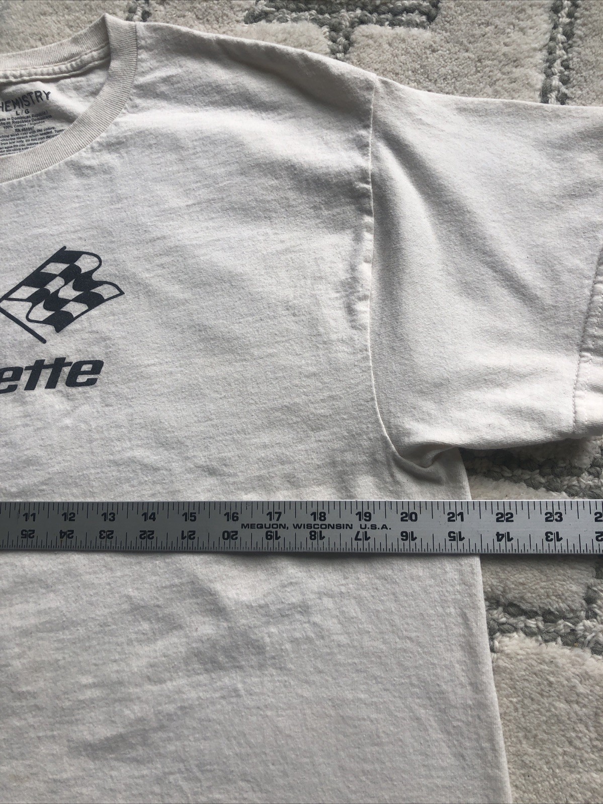 Mens Chemistry Chevy Corvette Graphic White T-Shirt Size L/G See Pics gallery