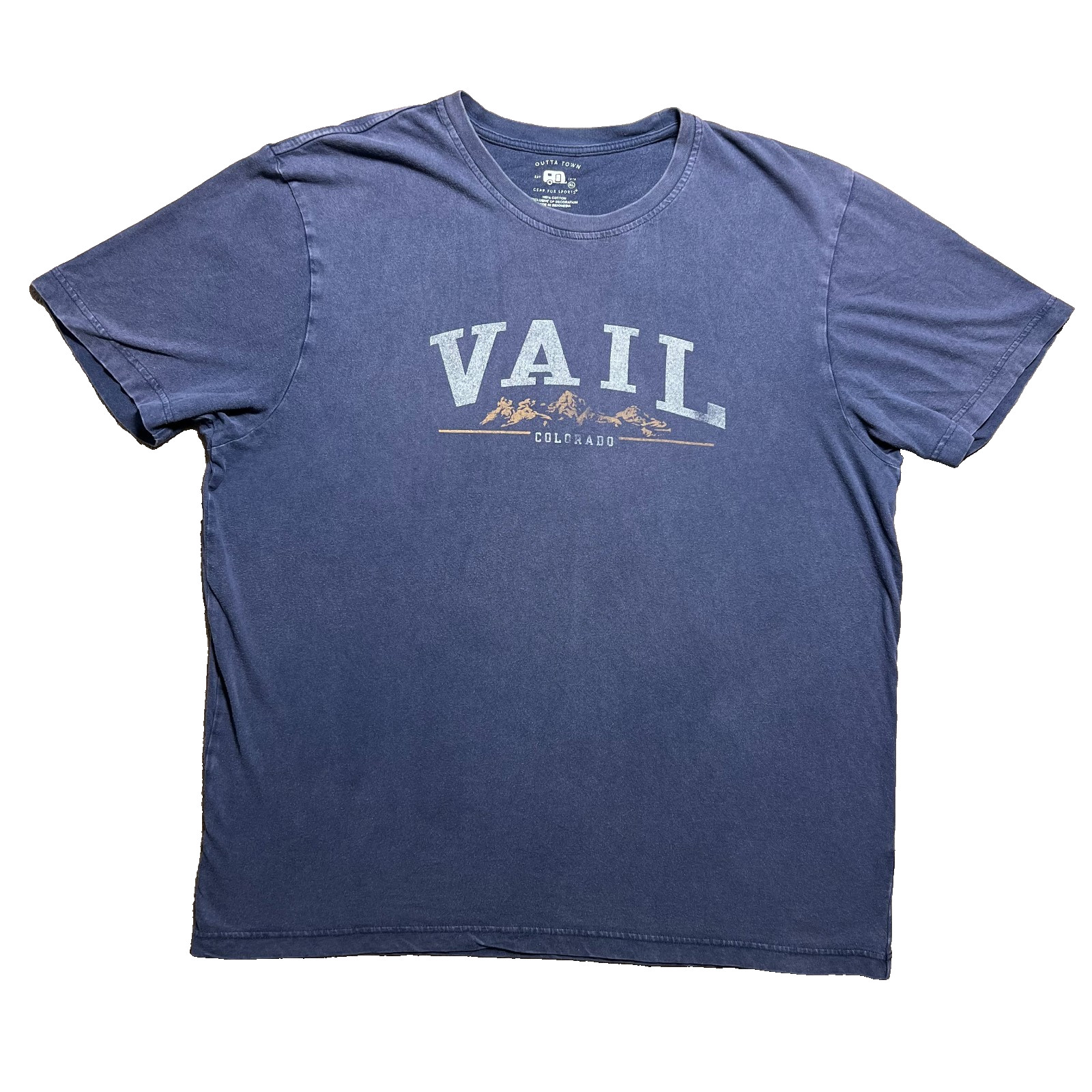 Vail Colorado T Shirt Mens XL Blue Outta Town Vintage Mountain Ski Souvenir Tee gallery
