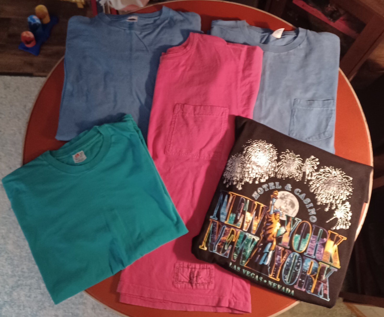Vintage Single Stitch T Shirts Lot Forenza JC Penney Hanes Various Sizes 5 Tops