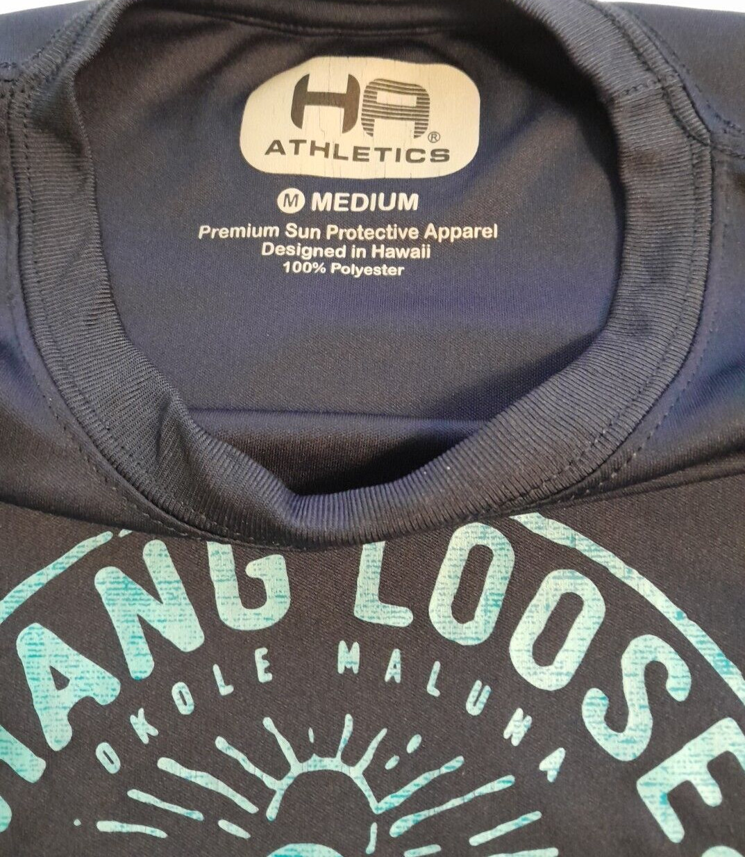 HA Athletics Hang Loose Shirt Size M Designed in Hawaii Premium Sun Protection gallery