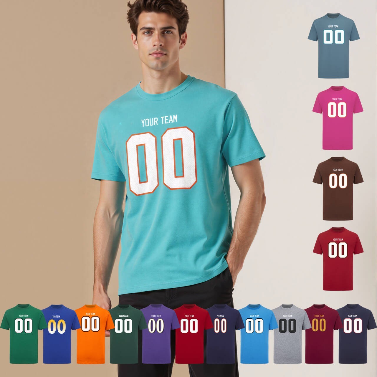 Personalized Print T-Shirts, Custom Cotton Tops Tee - Add Any Name/Number/Photo gallery