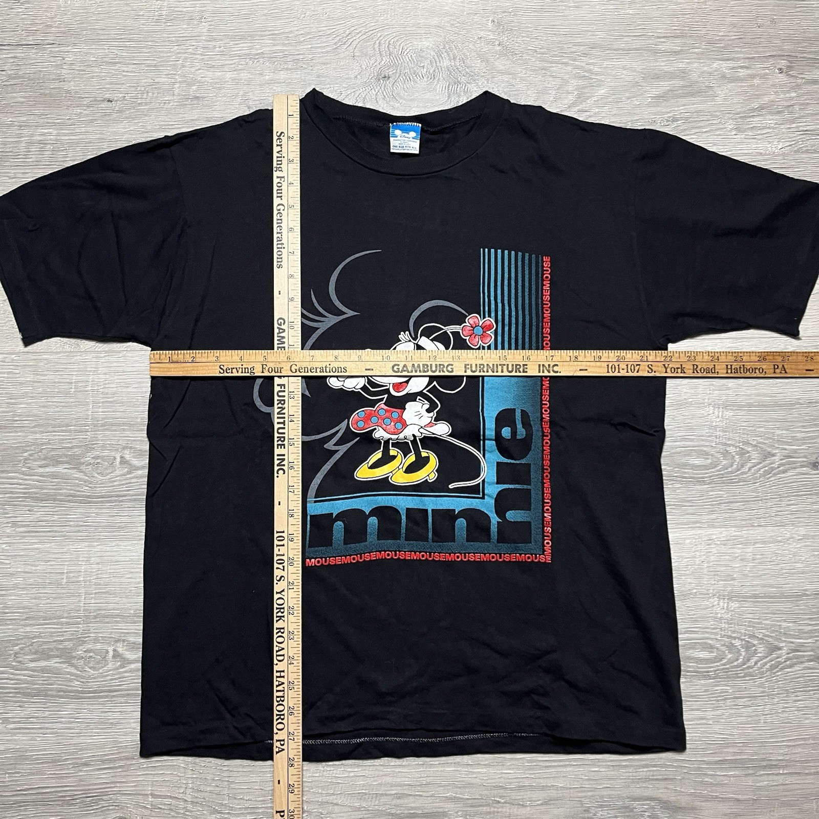 Vintage 80s 90s Minnie Mouse Shadow Graphic Disney Shirt OSFA Fits Large gallery
