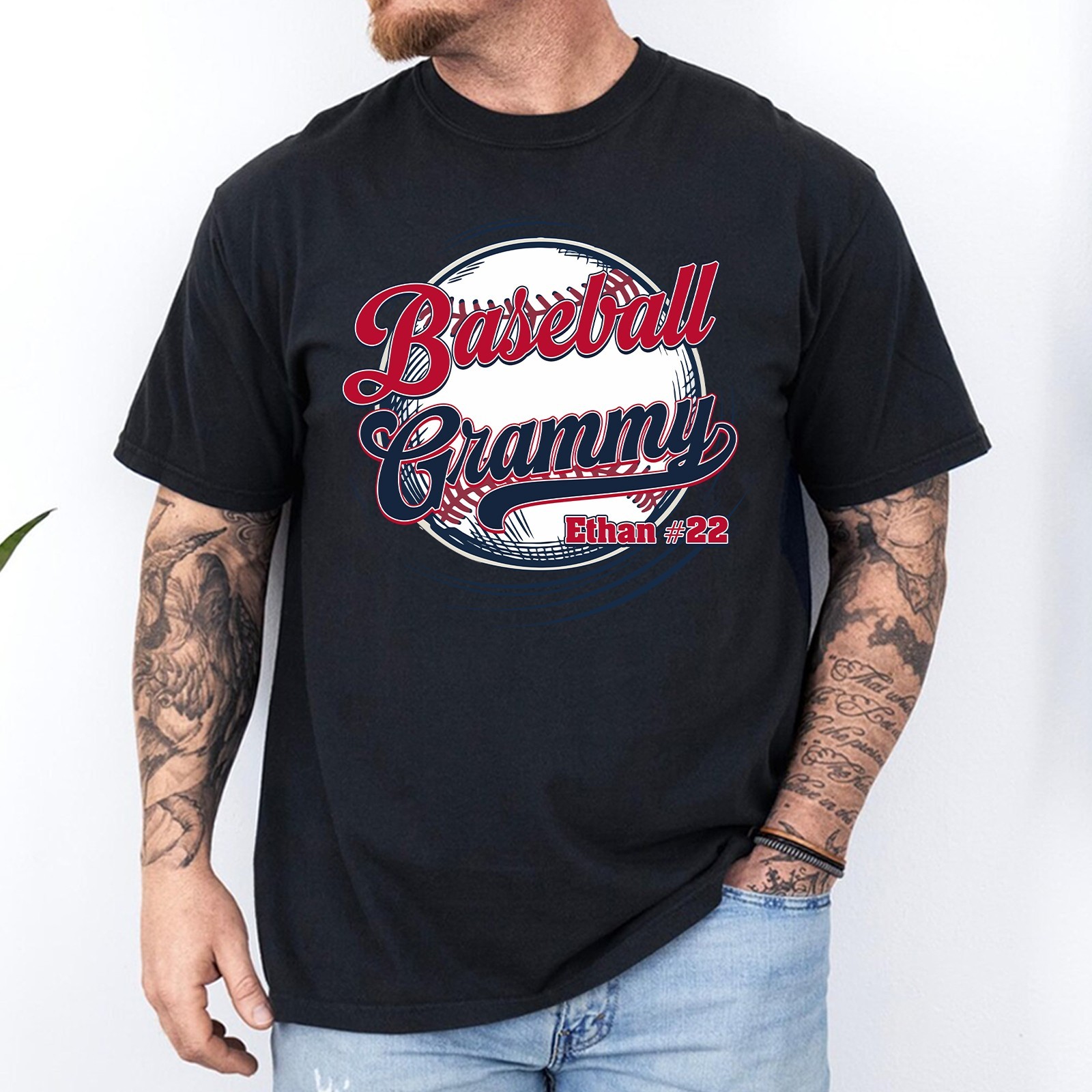Personalized Baseball Grammy Shirt Custom Player Name Number Grandma Gift Tee gallery