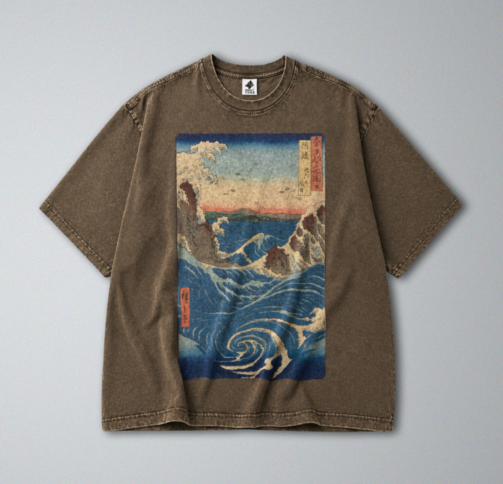 100% Cotton Tee – Unisex Retro Oversized Fit – Naruto Whirlpools – Japanese Art