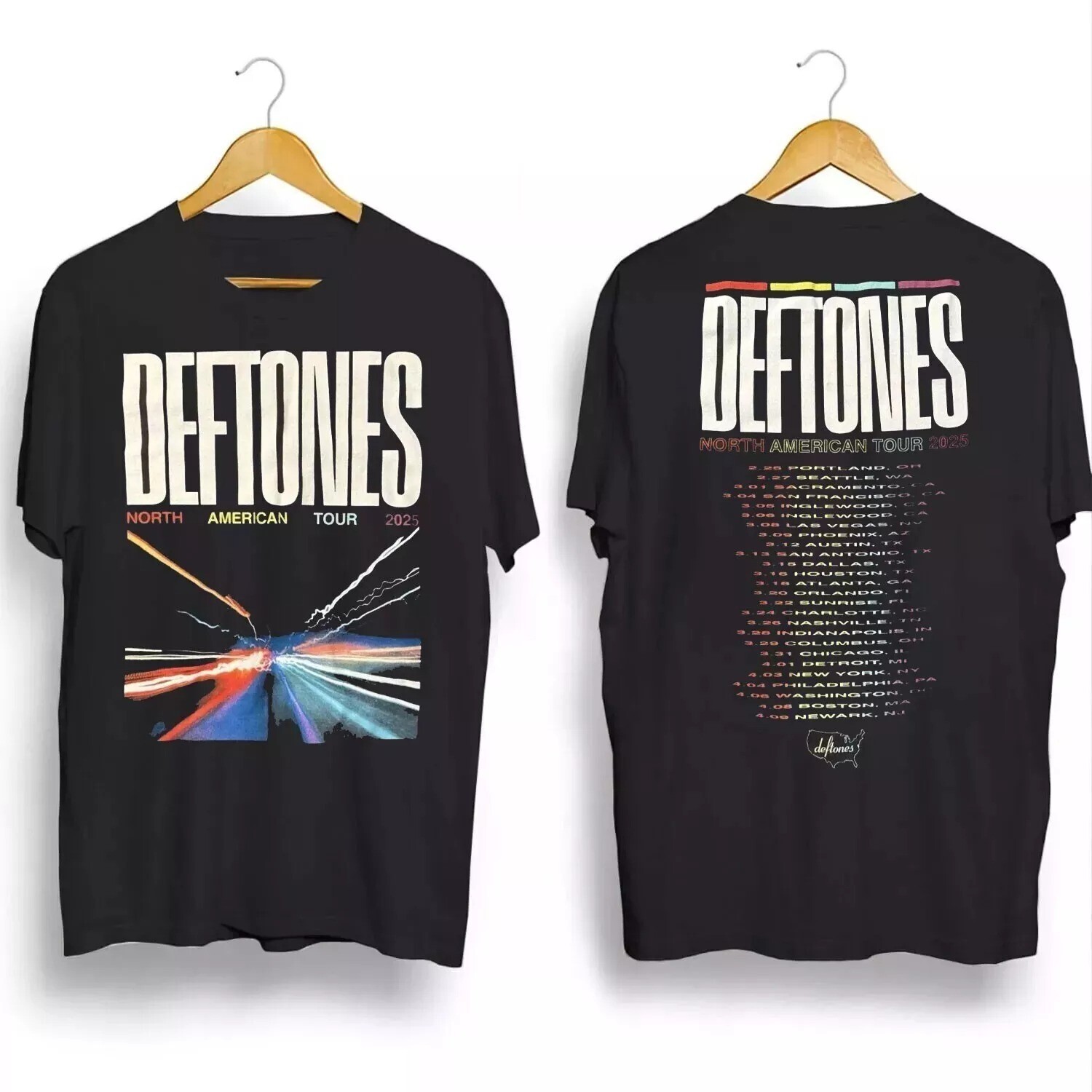 NEW!!! Deftones 2025 North American Tour Black T-Shirt S to 5X fan gift gallery