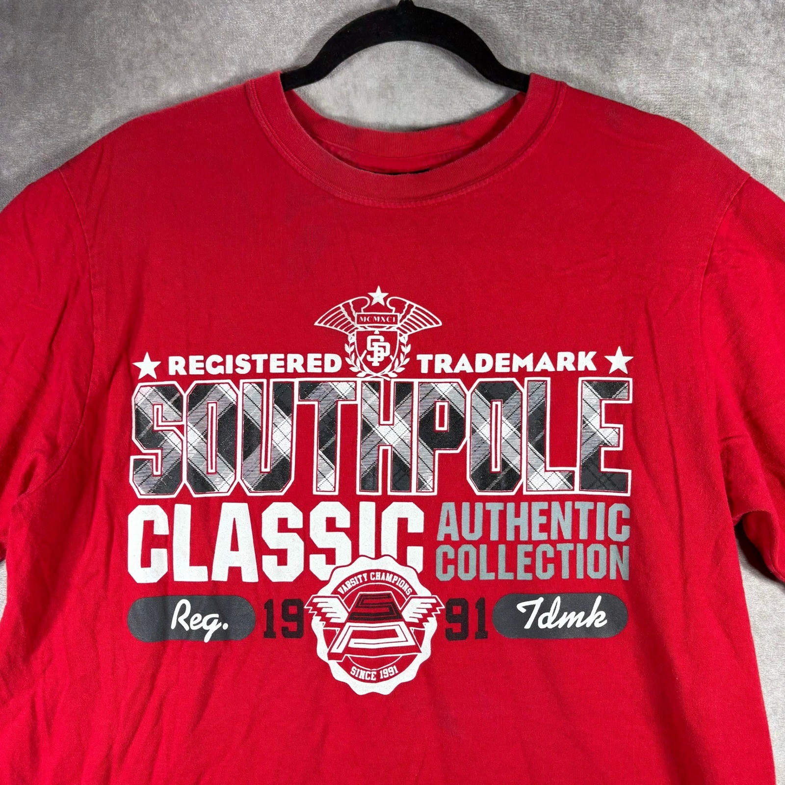 Southpole T-Shirt Men Medium Red Classic Authentic Collection Graphic Streetwear gallery