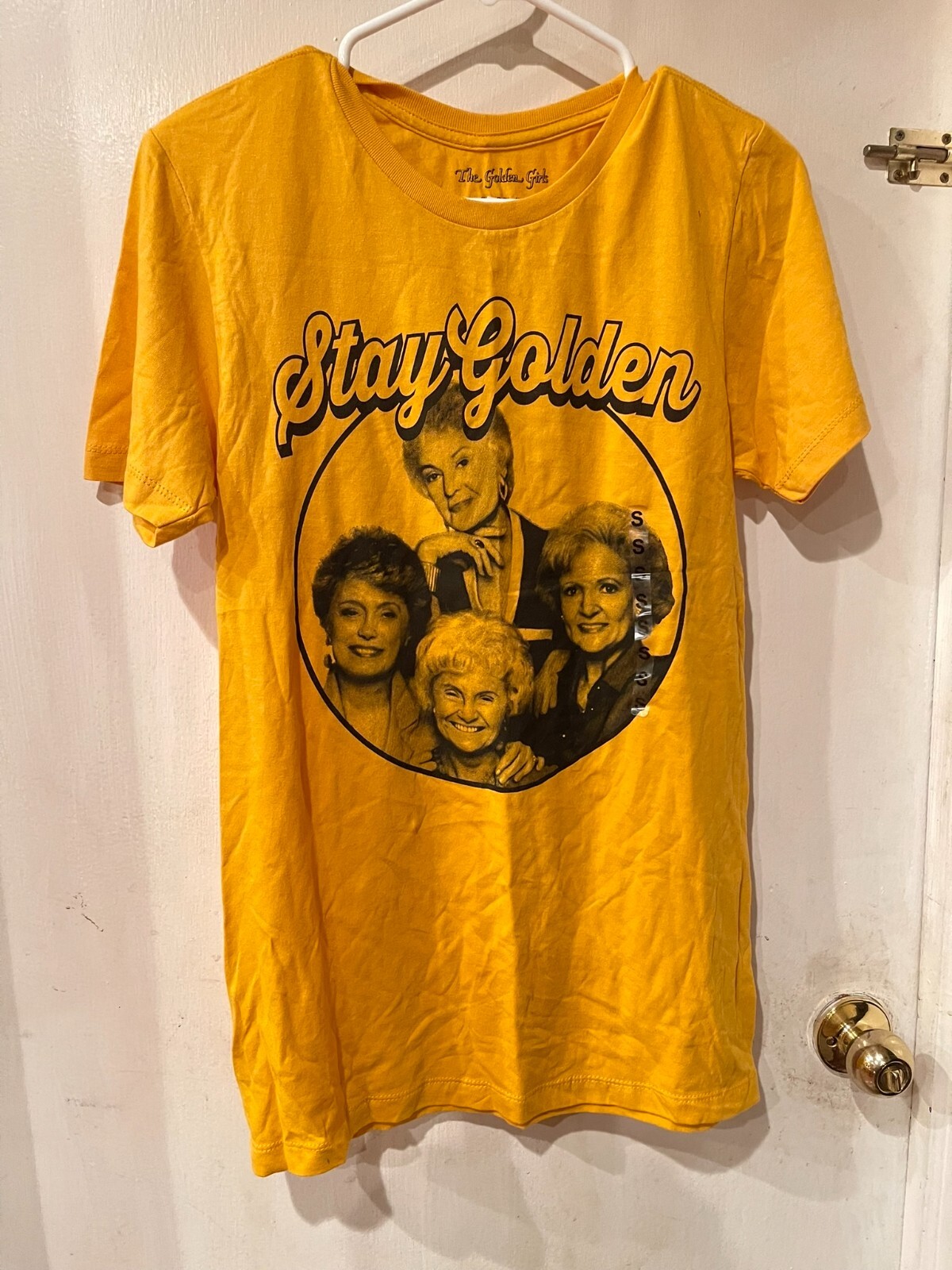 The Golden Girls “STAY GOLDEN” Gold Tee T-Shirt, Adult Sm