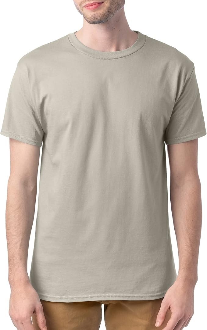 Hanes Men Crew neck T-Shirt 4-Pack ComfortSoft 100% Cotton Heavyweight Tee Plain gallery