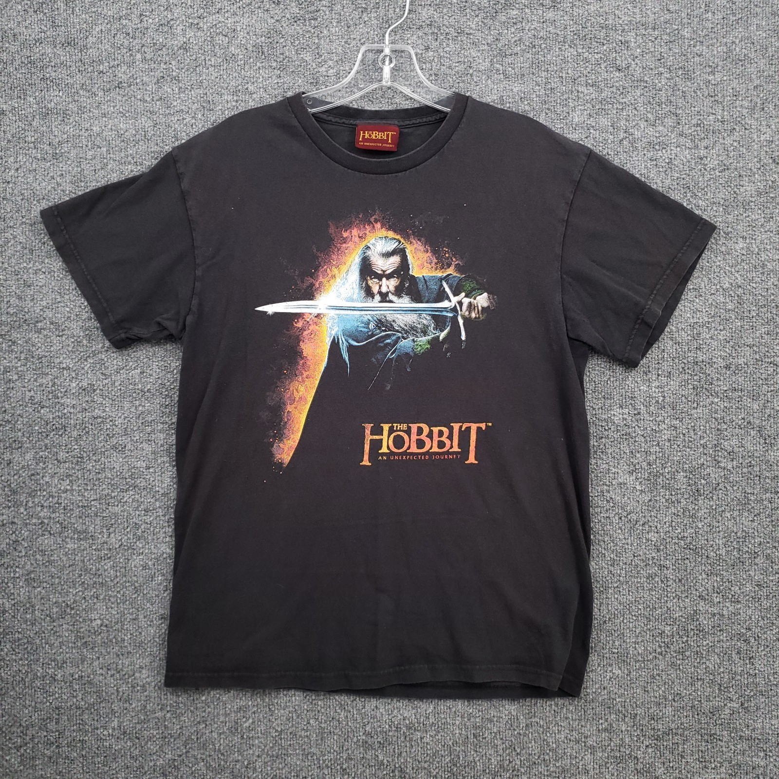 The Hobbit An Unexpected Journey T Shirt Mens Medium Black Gandalf Graphic Tee gallery