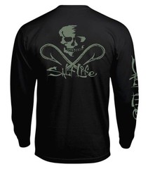 Salt life Long Sleeve, Skull and Hooks, Men’s Graphic TShirt, Lg, XL, or 2XL