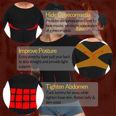 Men Toning Vest Compression Shirt Tanktop Gynecomastia Belly Control Body Shaper
