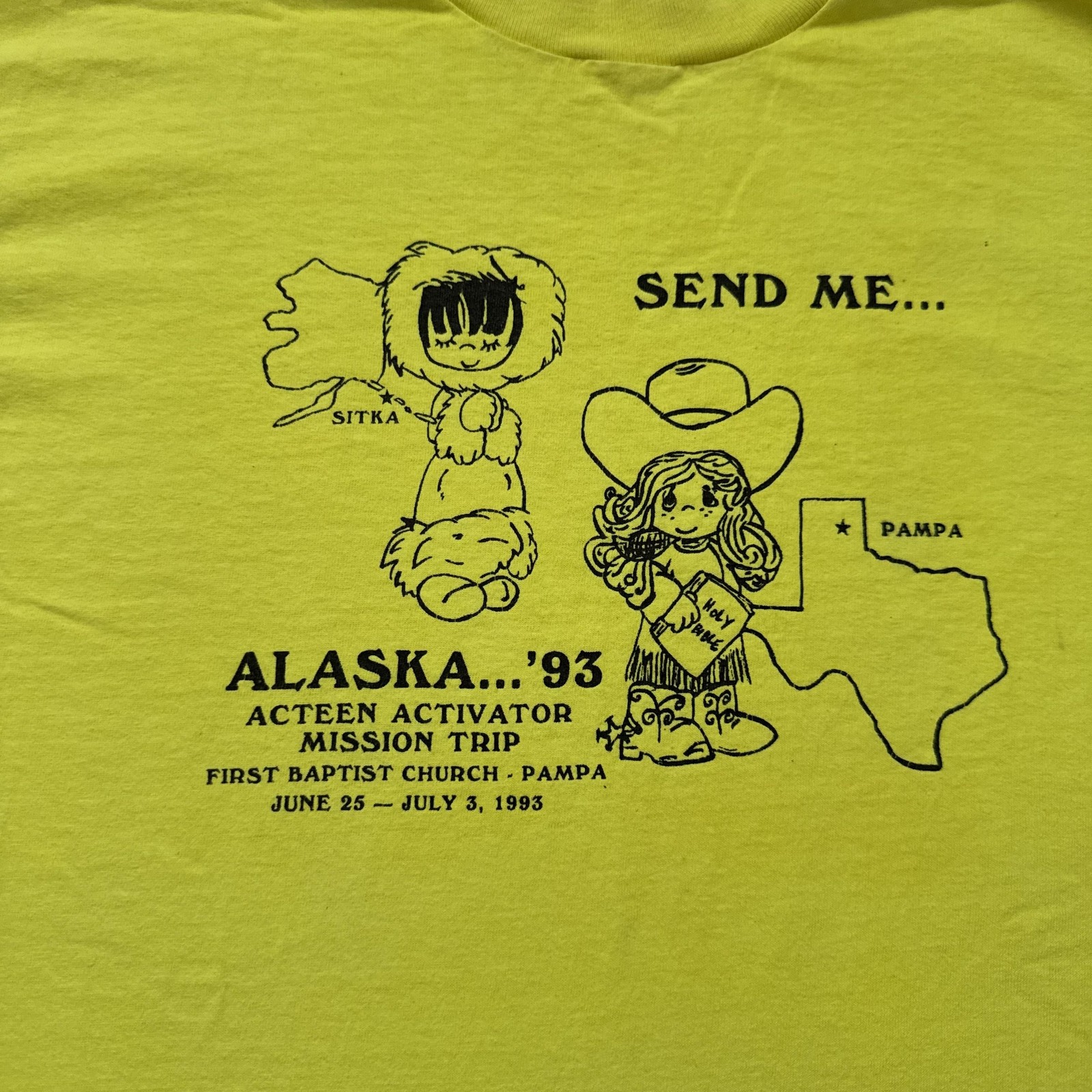 Vintage Alaska Jesus Shirt Mens L Long Sleeve Christian Mission Trip 90s gallery