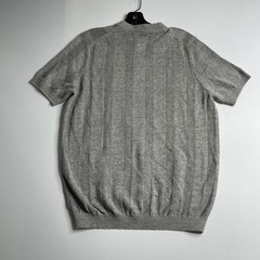 BRUNELLO CUCINELLI Textured Rib Knit T-Shirt Men’s Size US 38 Gray