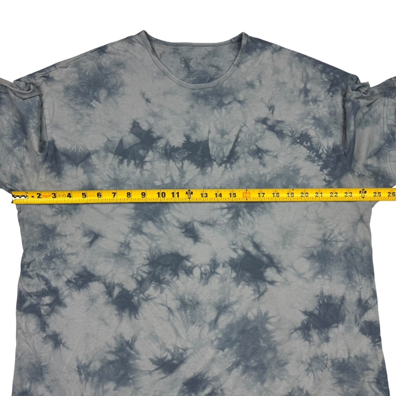 BYLT Men's Drop Cut 100% Cotton S/S T-Shirt Blue Tie Dye • 2XL gallery