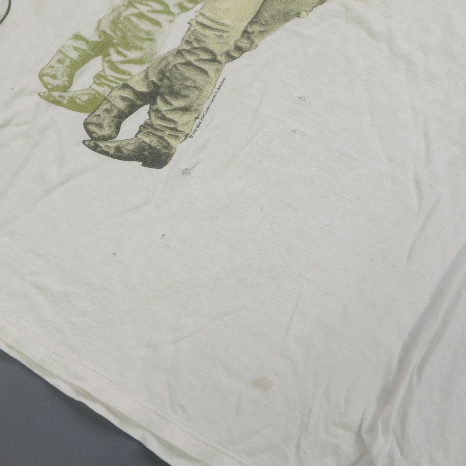 Rare VTG BROCKUM Bon Jovi Keep The Faith 1992 Album Tour T Shirt 90s White OSFA gallery