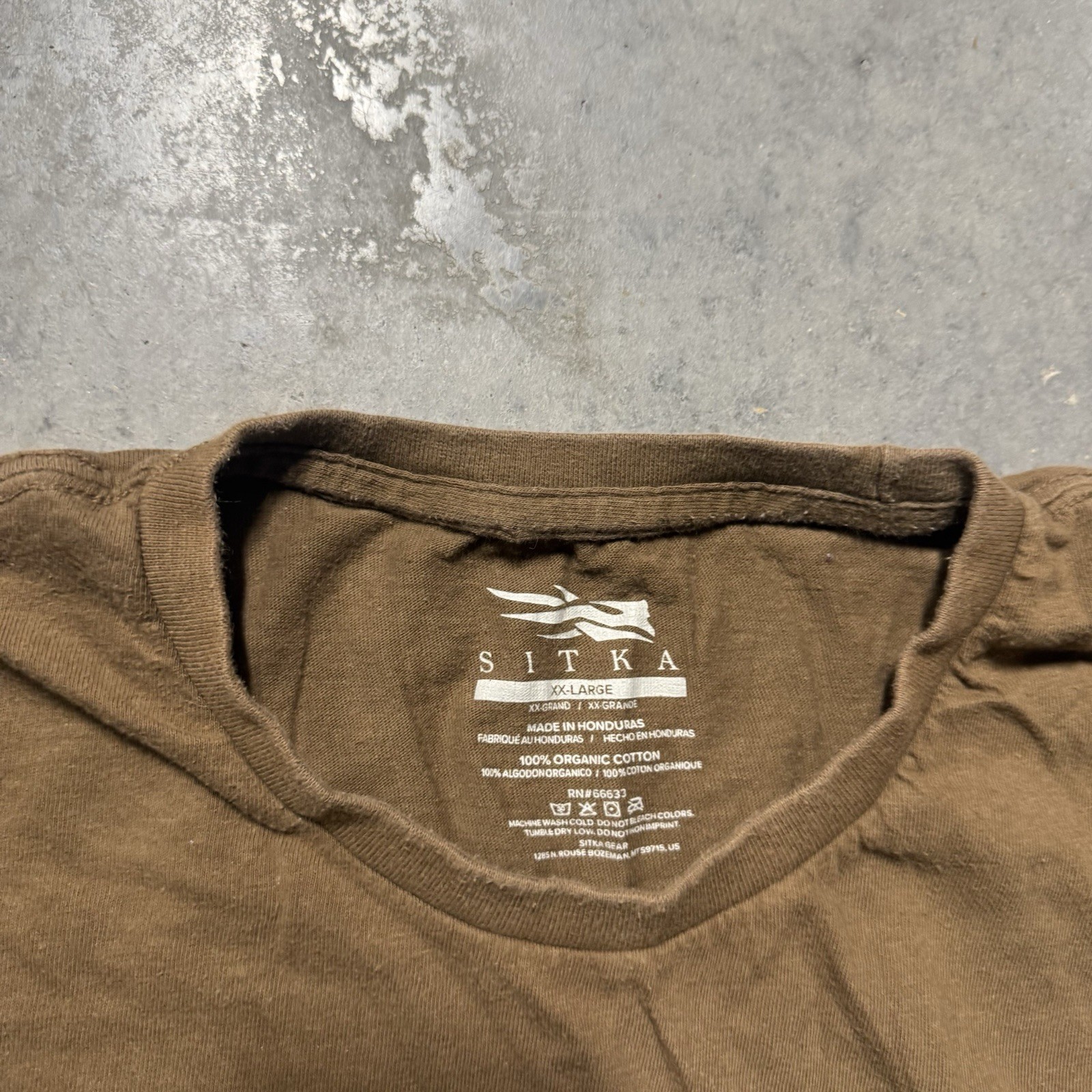 2XL Sitka Gear Shirt Brown Short Sleeve Crewneck Spellout Logo Tactical Hunt XXL gallery