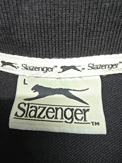 Slazenger Mens Black Polo Pique Knit Size L Regular Condition New gallery