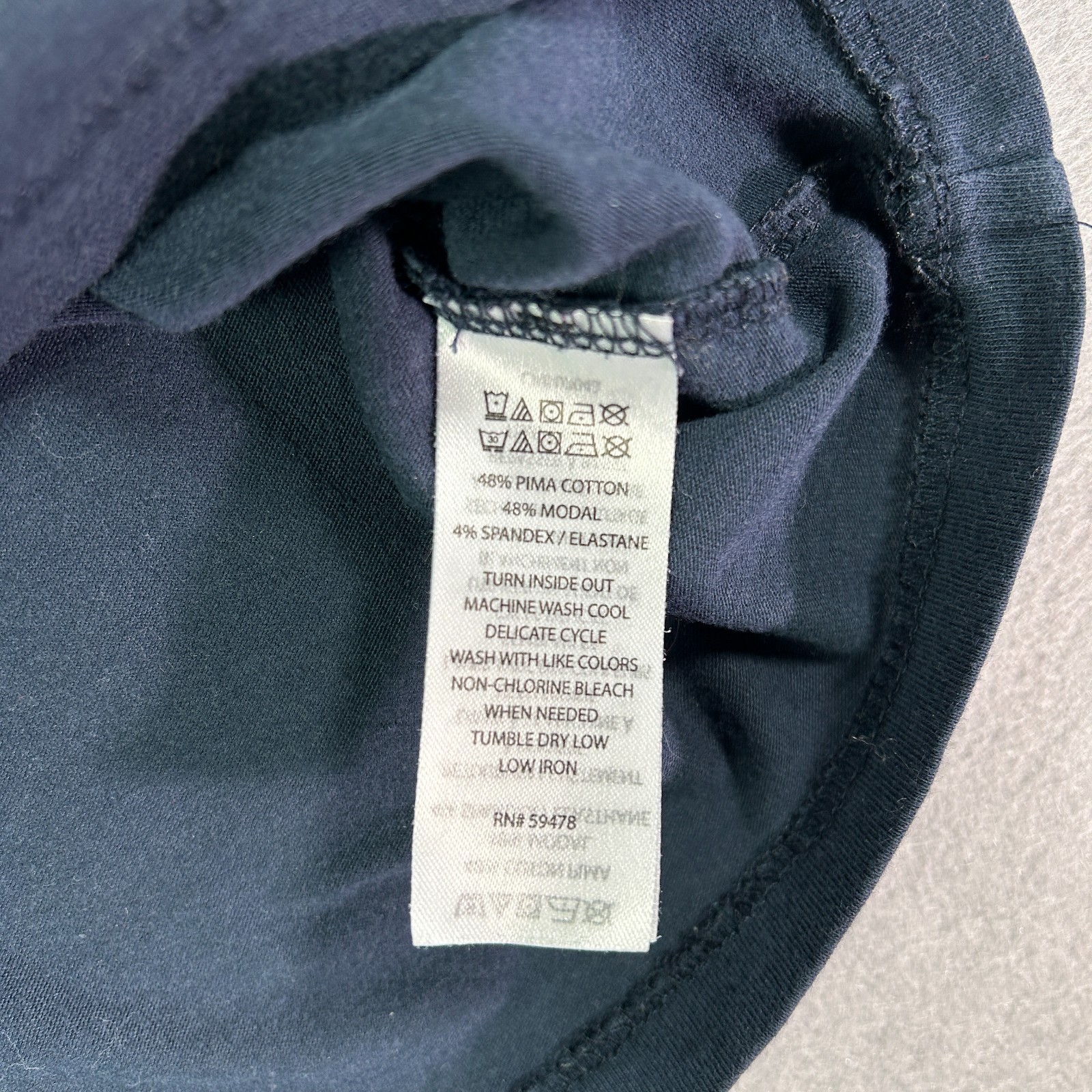 William Rast Men's T-shirt Large Navy Blue Short Sleeve V-neck Modal Tri Blend gallery