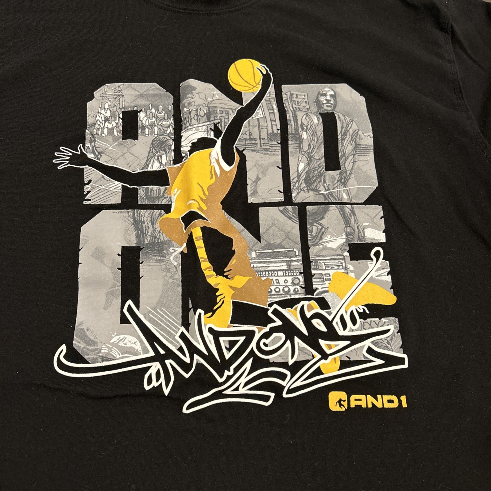 And 1 Men's Black Graphic Short Sleeve Tee Shirt Size M gallery