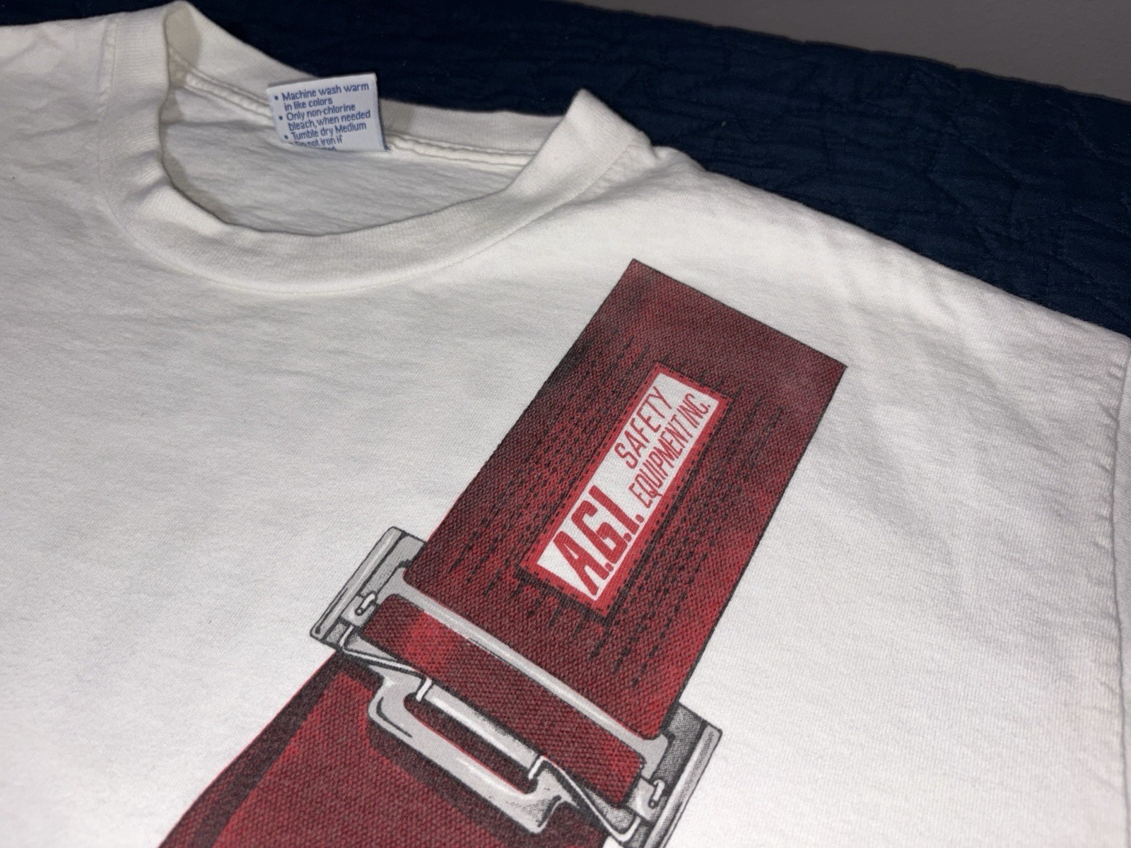 Rare VTG Accurate Graphic Industries Strap In Shut Up and Hang On TShirt 90s 2XL gallery