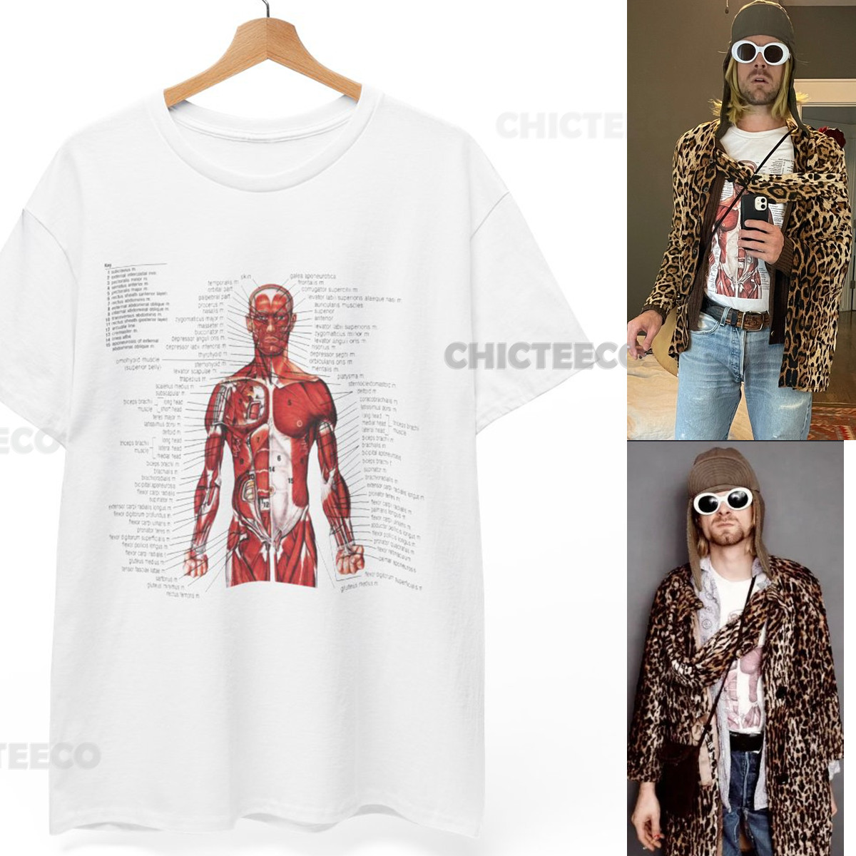 Anatomical Chart T-Shirt Kurt Cobain Nirvana Grunge Rock Iconic Unisex Tee gallery