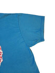 Happy Halloween Mens Shuttered Skull Shirt Blue Short Sleeve Crew Neck Pullover