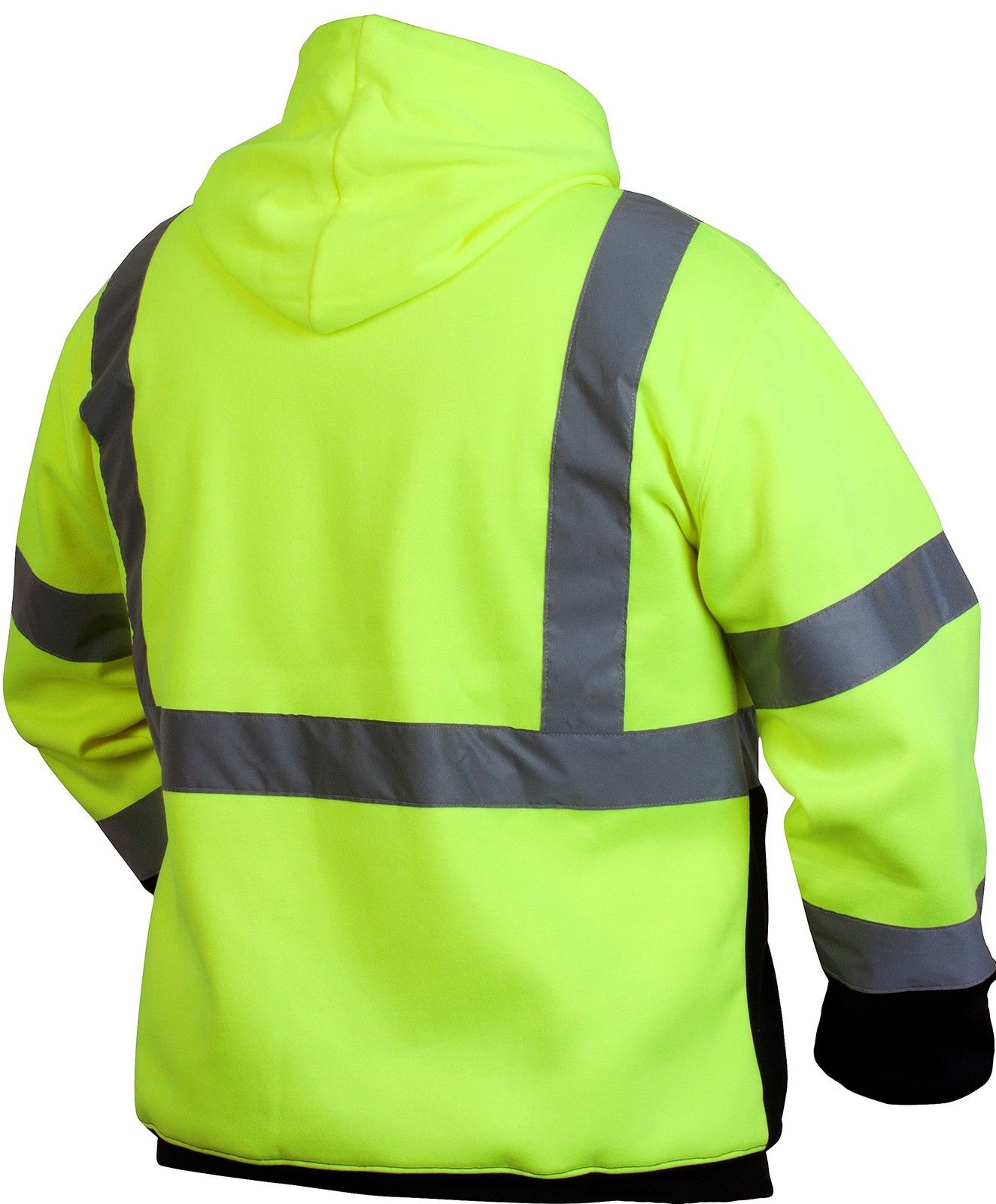 Safety Pullover Sweatshirt With Black Bottom Hi Vis Lime 3X Large gallery