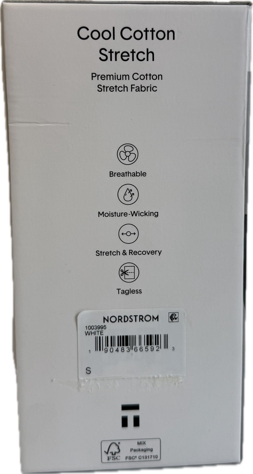 Tommy John 1003995N V-Neck 3 Pk Cool Cotton Stretch White Shirt (New in Box) gallery
