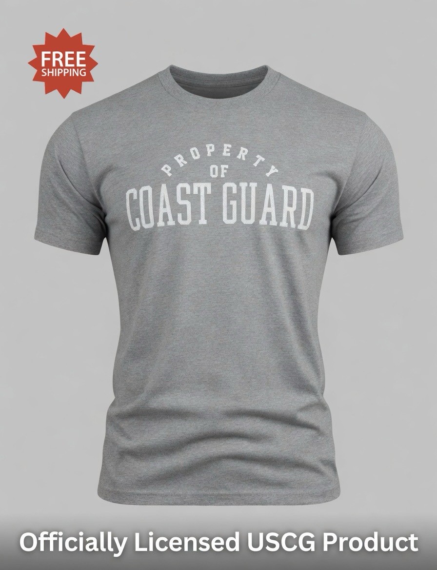 USCG “United States Coast Guard” Ash Gray T-Shirt – Size L / LARGE – NWT!