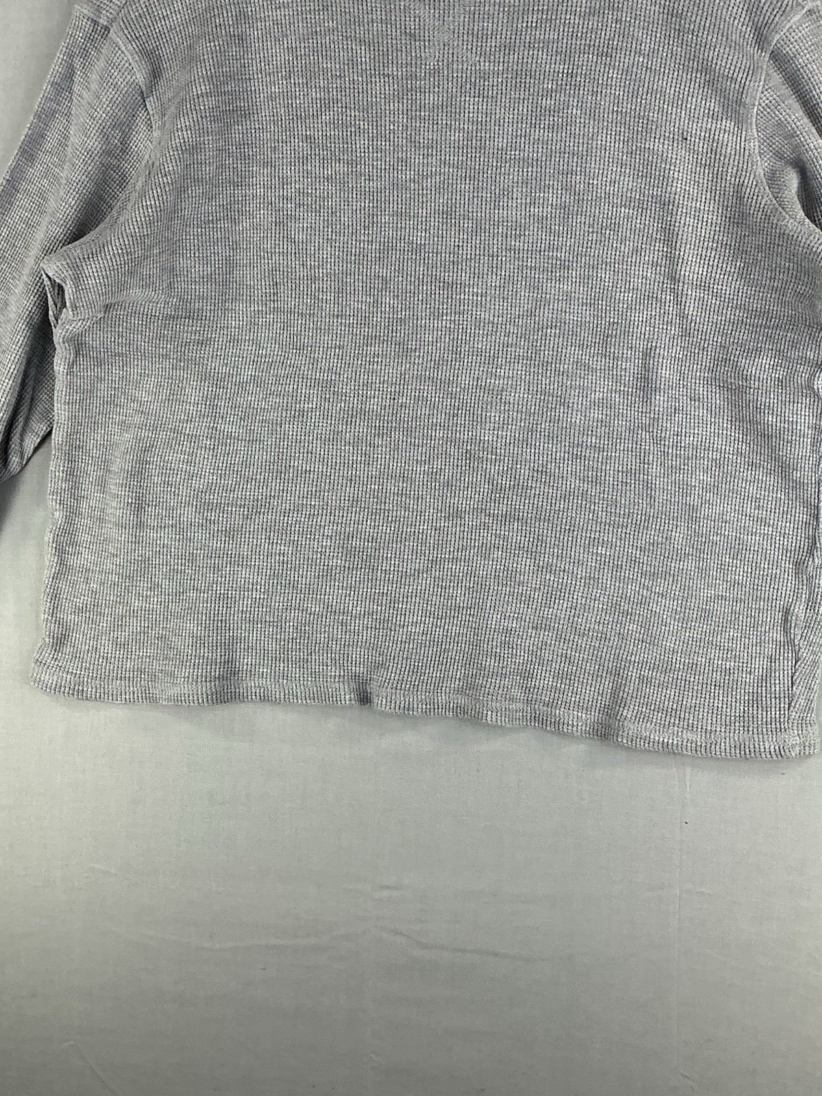 Member's Mark Men’s Large Soft Wash Thermal Shirt Waffle Knit Grey Heather L gallery