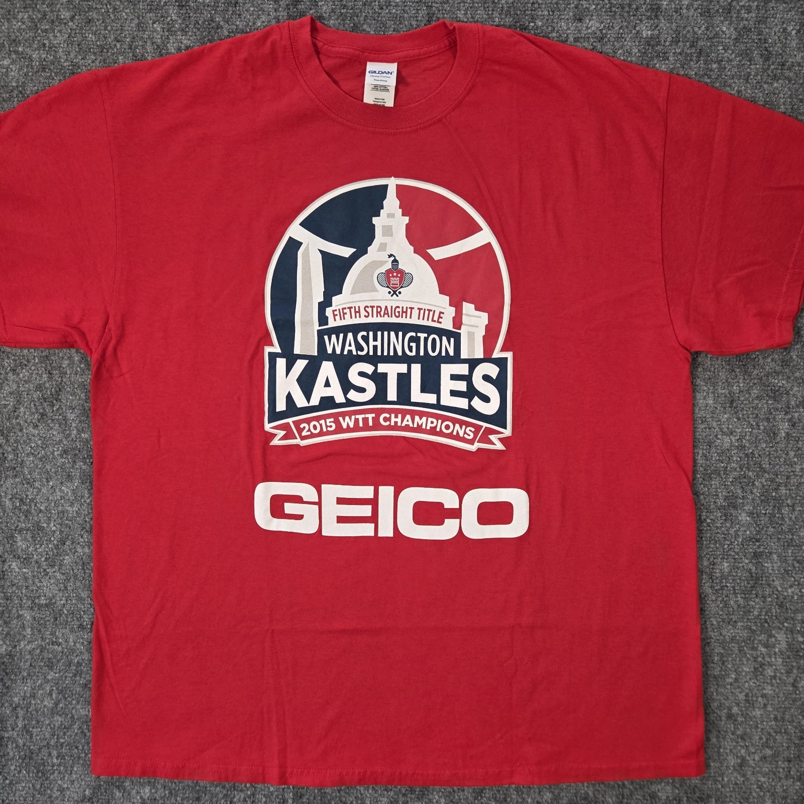 Washington Kastles WTT World Team Tennis Fifth Straight Champions T Shirt XL Red gallery