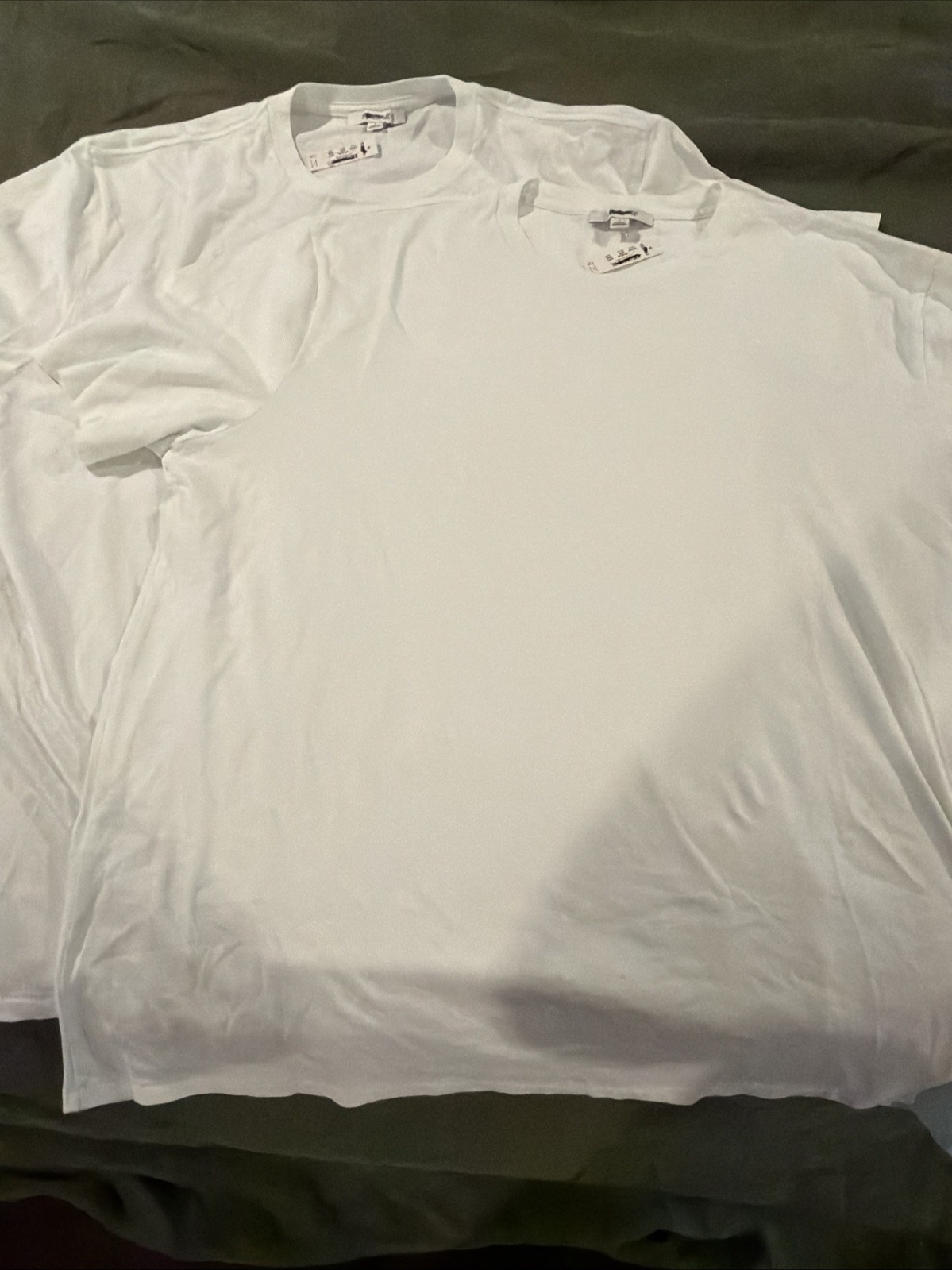 NWT Lot Of 2 Madewell Vintage Tee Mens Large Solid White Shirts $90 Retail NS724