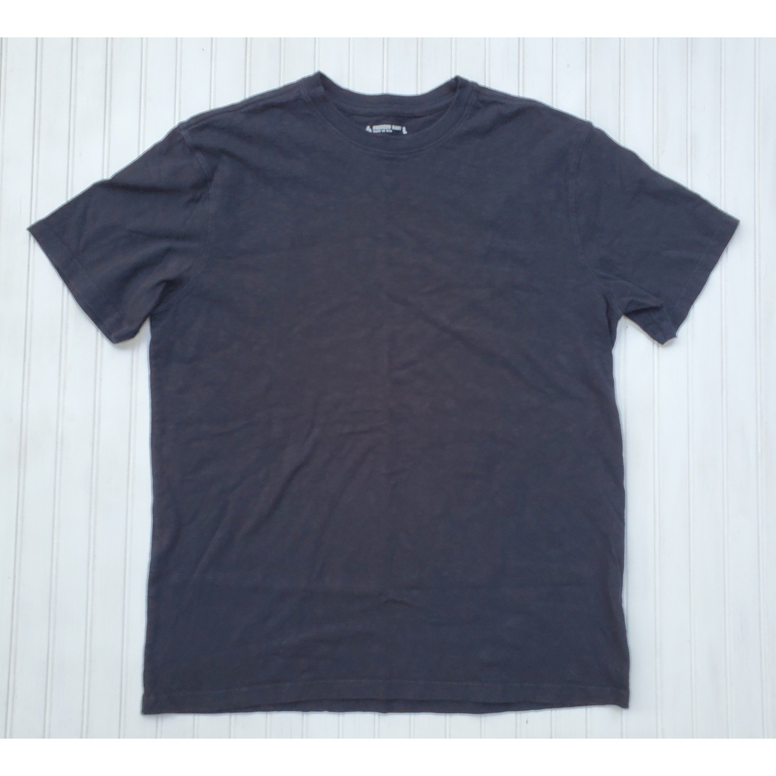 American Giant Mens Black Short Sleeve Crewneck T-Shirt Size Large Made in USA gallery