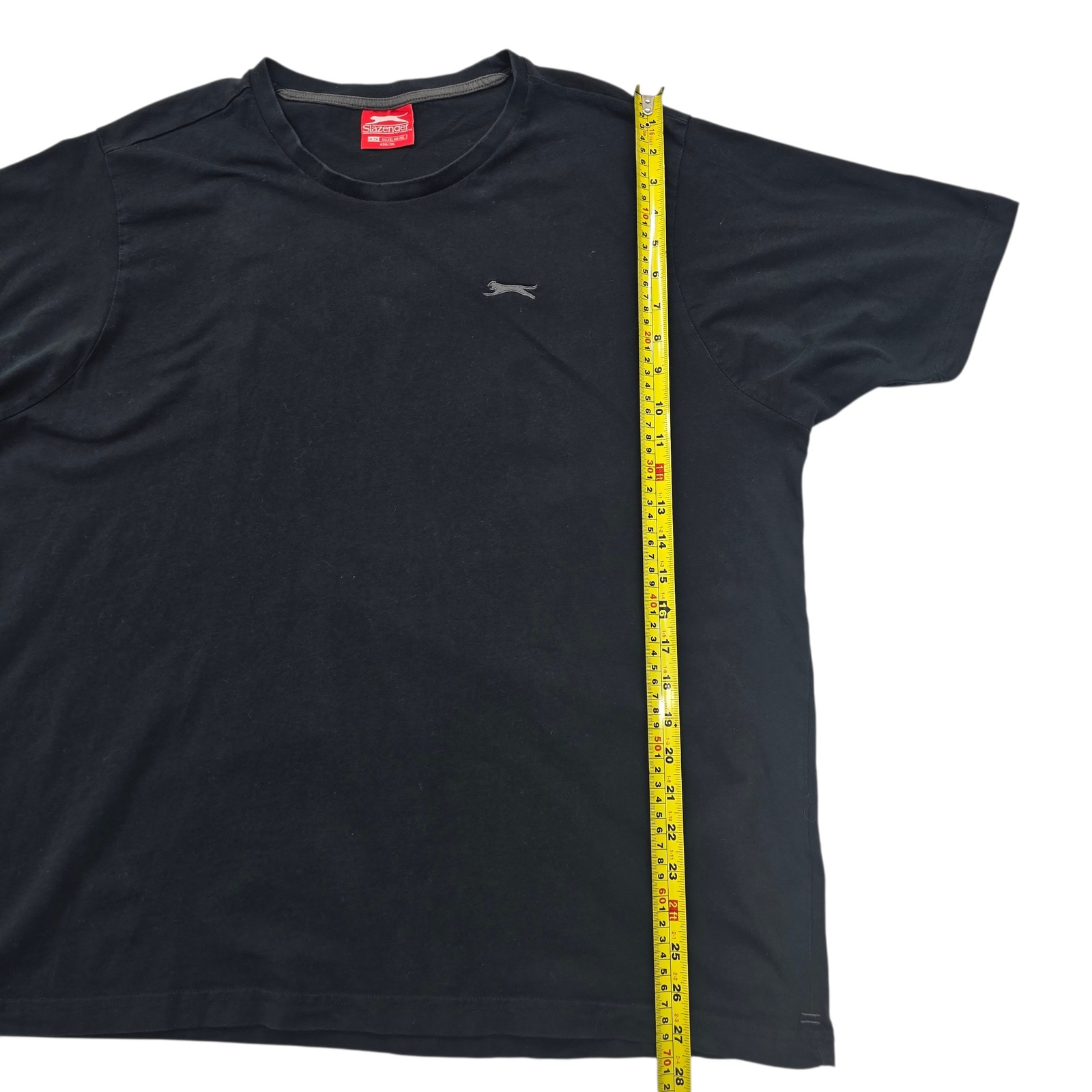 Slazenger Mens Black Graphic Logo T-Shirt 3XL Crew Neck Regular Jersey gallery