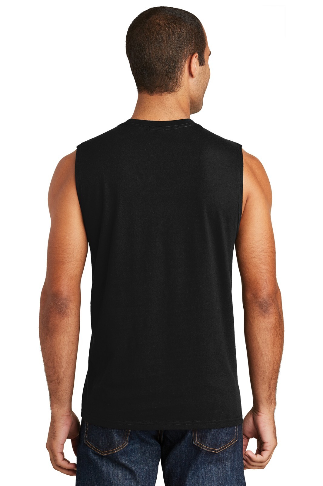 District DT6300 Mens Sleeveless V.I.T. Muscle Crew Neck Stylish Tank Top gallery